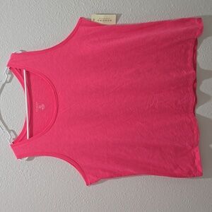 3/$15 Sonoma - Women's Life & Style Pink 100% Cotton Tank Top Plus Size 2XL